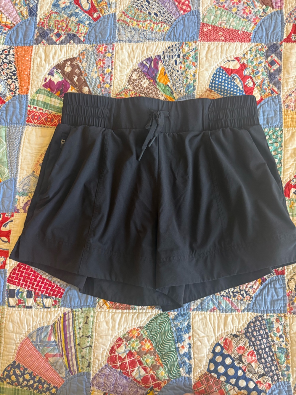 all in motion Black Women's Athletic shorts with Drawstring Waist